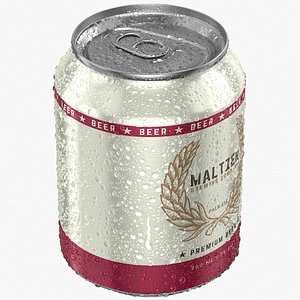 Standard Beer Can With Droplets 250ml