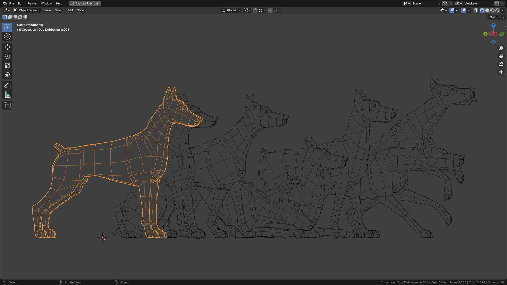 3D Low Poly Dobbermann Dog Pack Model - TurboSquid 2184369