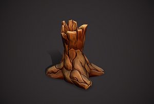 3D model wood vase