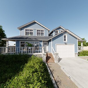 Modular Classic Style American House 16 3D