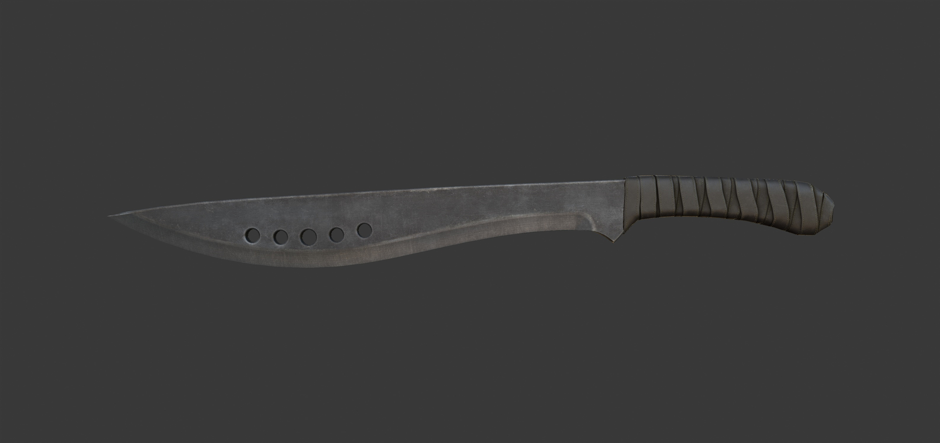 3d model low-poly machete