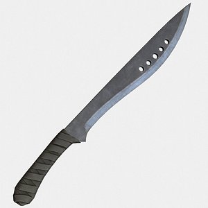 3d model low-poly machete
