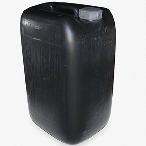 Plastic JerryCan Black 3D model