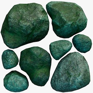 Round Mossy Boulders - PBR