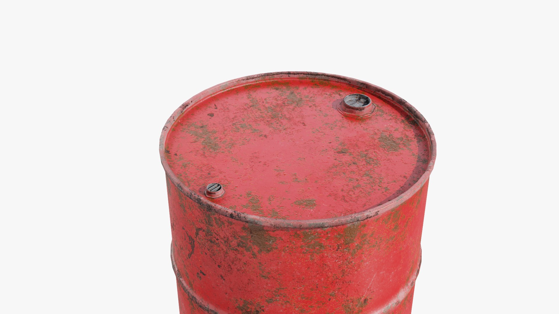Steel Barrel - Red - Rusted 3D - TurboSquid 2122796