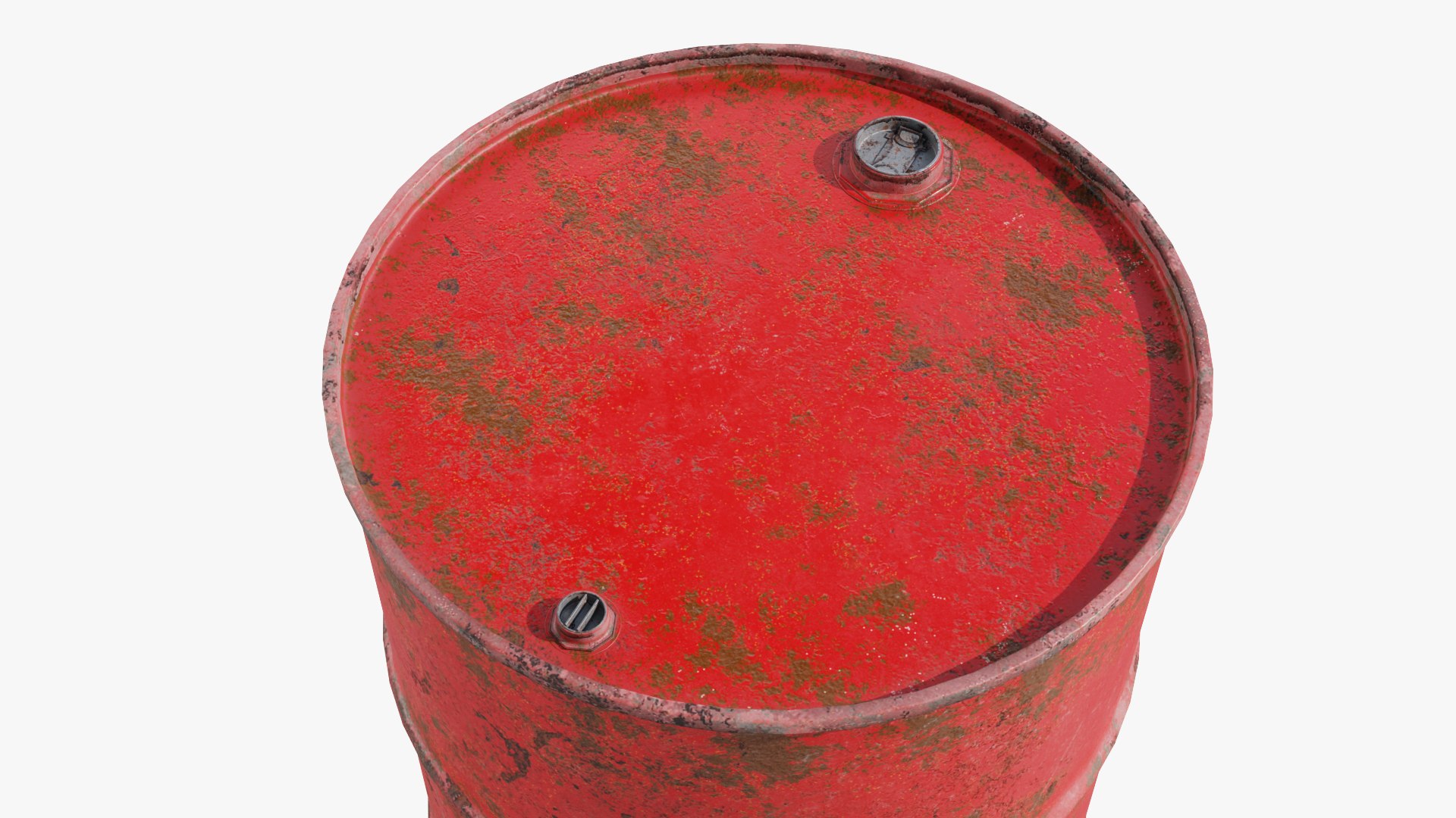 Steel Barrel - Red - Rusted 3D - TurboSquid 2122796