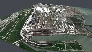 3D Azovstal plant Mariupol Ukraine model