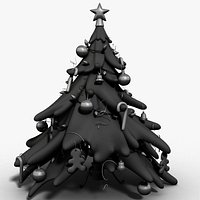 Christmas Tree Cartoon Style