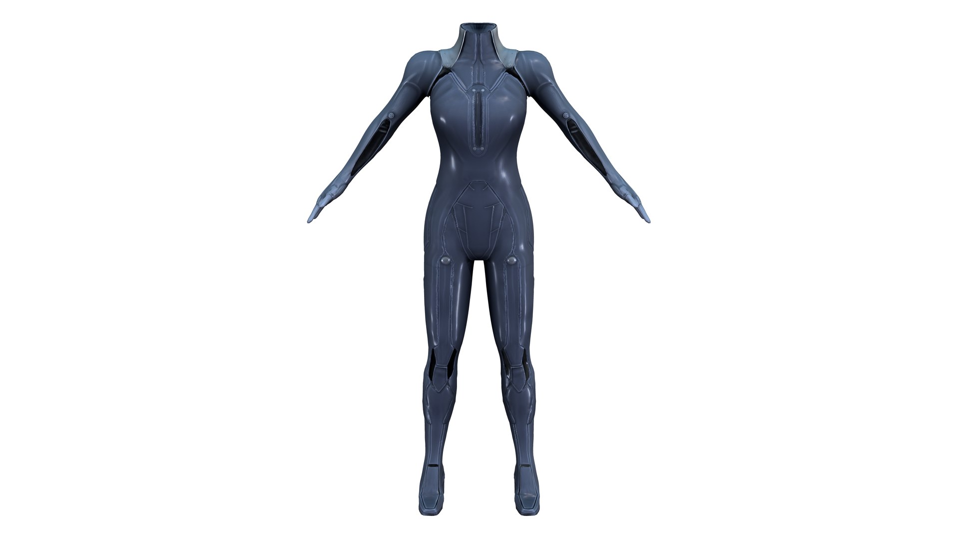 3D model Advanced Female Character 100 with Sci-fi Body Suit