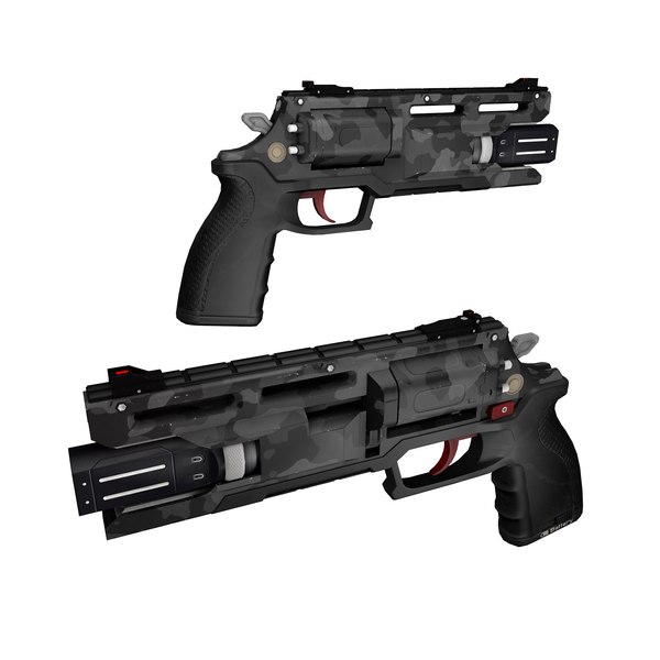 3D Sci-Fi Plasma Revolver Handgun Camo - TurboSquid 1823502