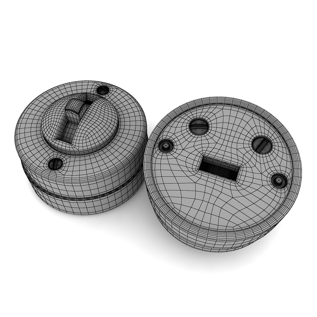 Vintage Light Switch 3d Model