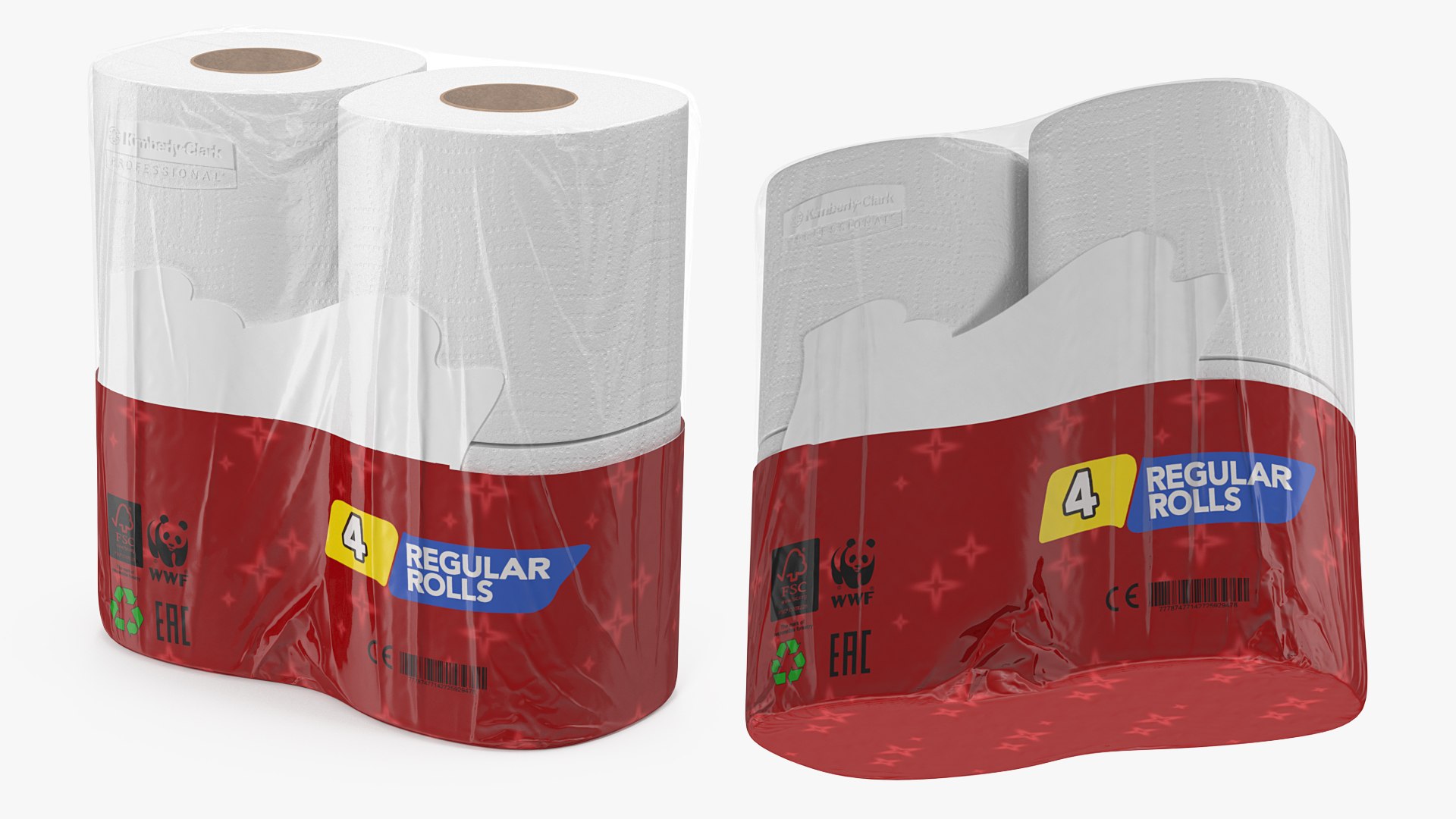 3D Toilet Tissue 4 Rolls TurboSquid 1605589