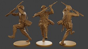 Russian soldier ww2 R3 002 3D model