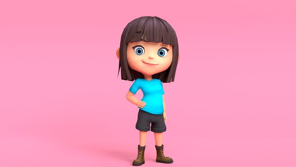 Personagens de desenhos animados 3d como modelos de moda