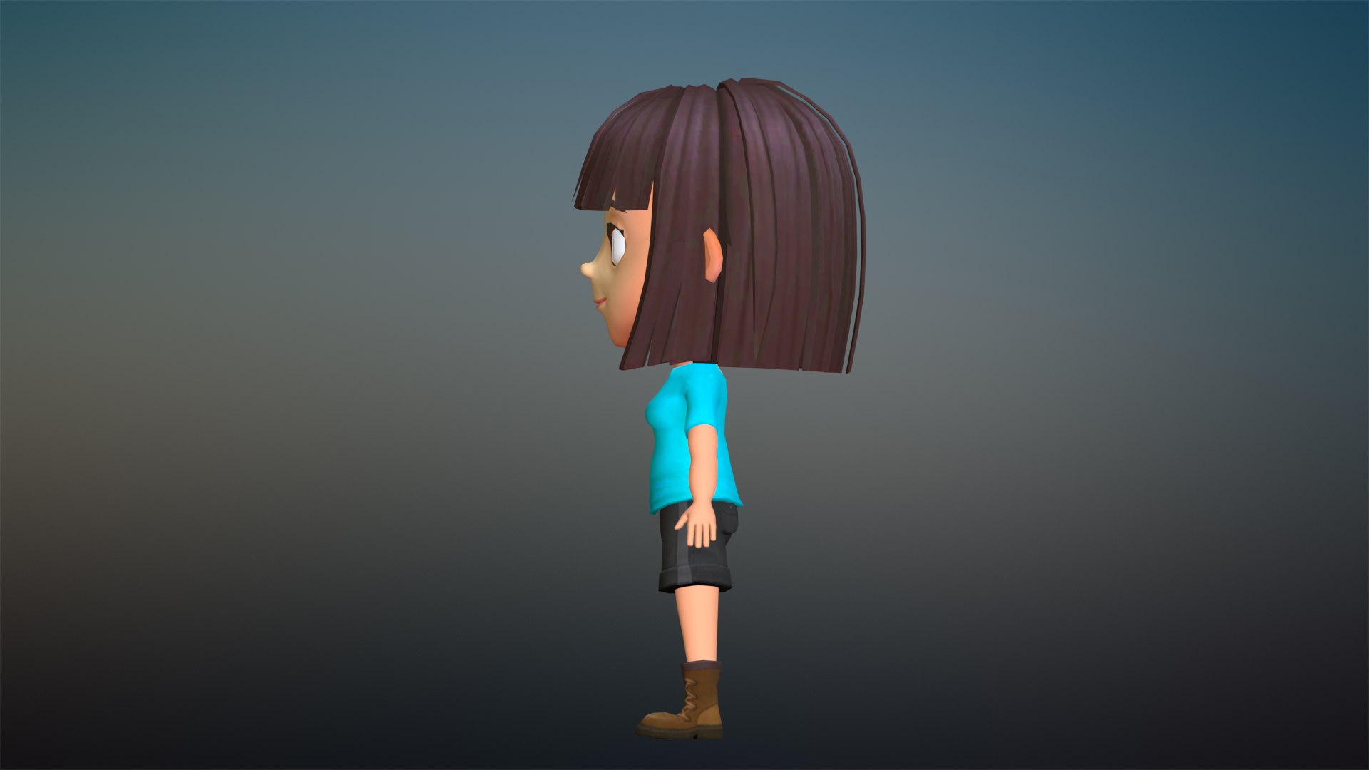 3D celina cartoon girl model - TurboSquid 1337710