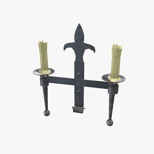 Medieval Candle stand 06 3D model