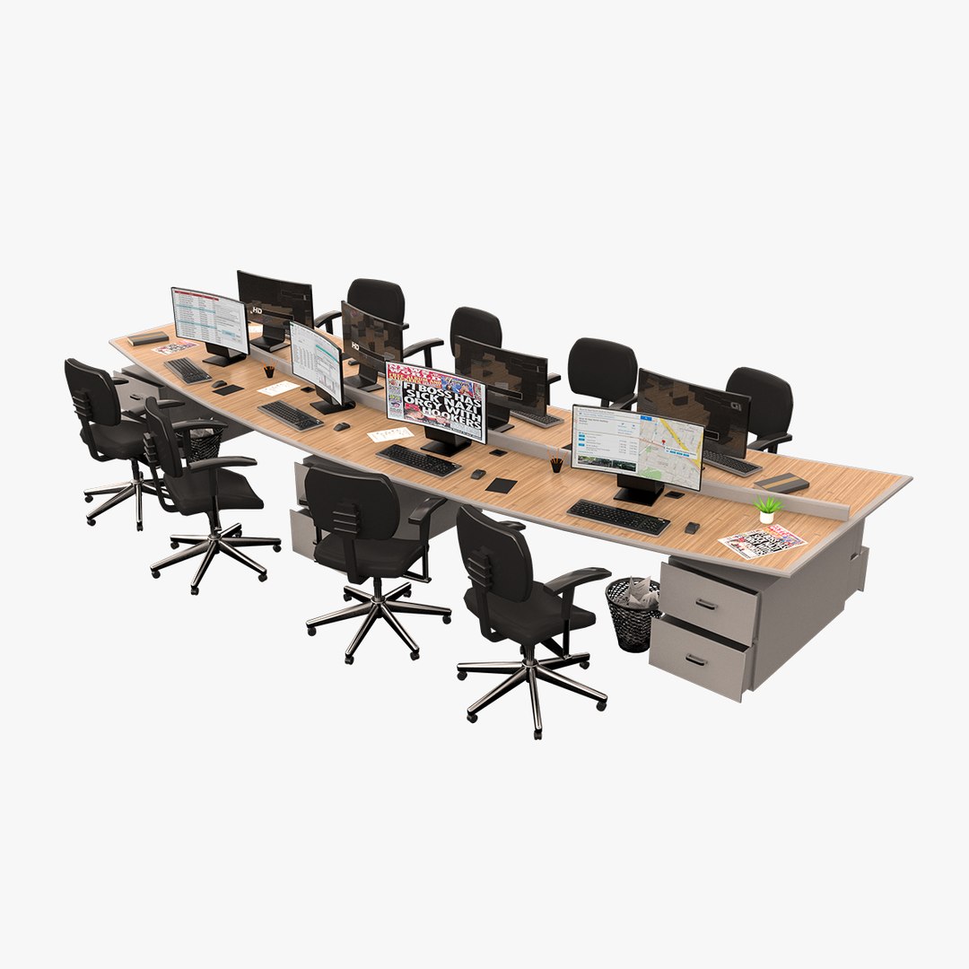 Office Work Desk 3D model - TurboSquid 1931515