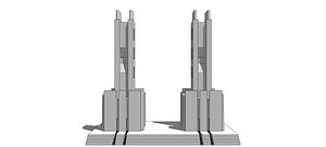 3D model Futuristic Dreams of an Architect Antonio Sant Elia tower