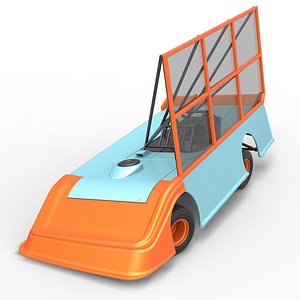 3D Diecast Super Dirt Late model with side wing while turning Scale 1 to 25 model