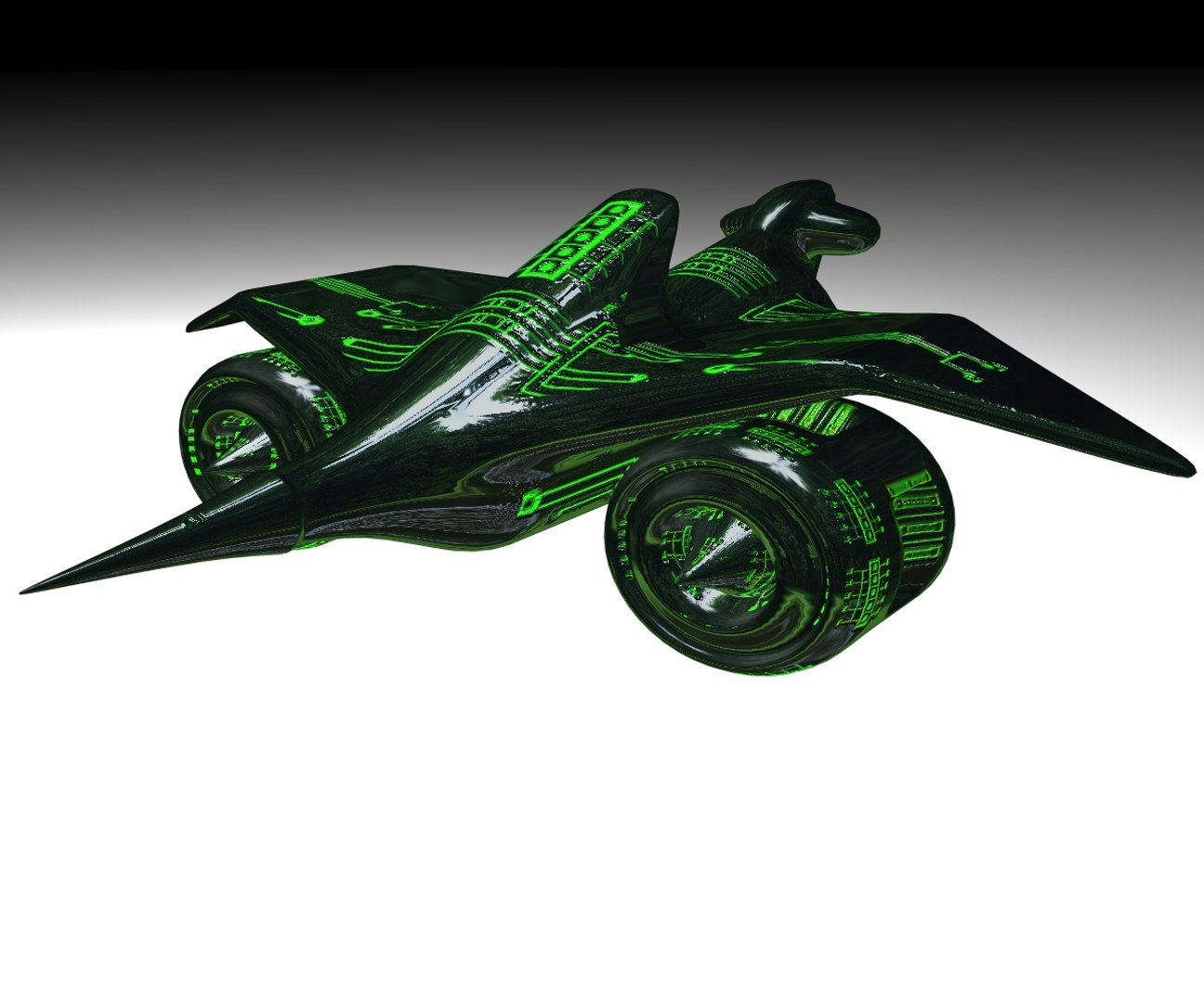 Free Space Jet 3d Model