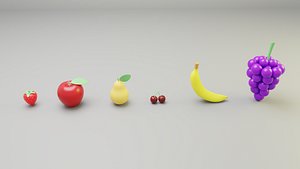 3D Cartoon fruit model