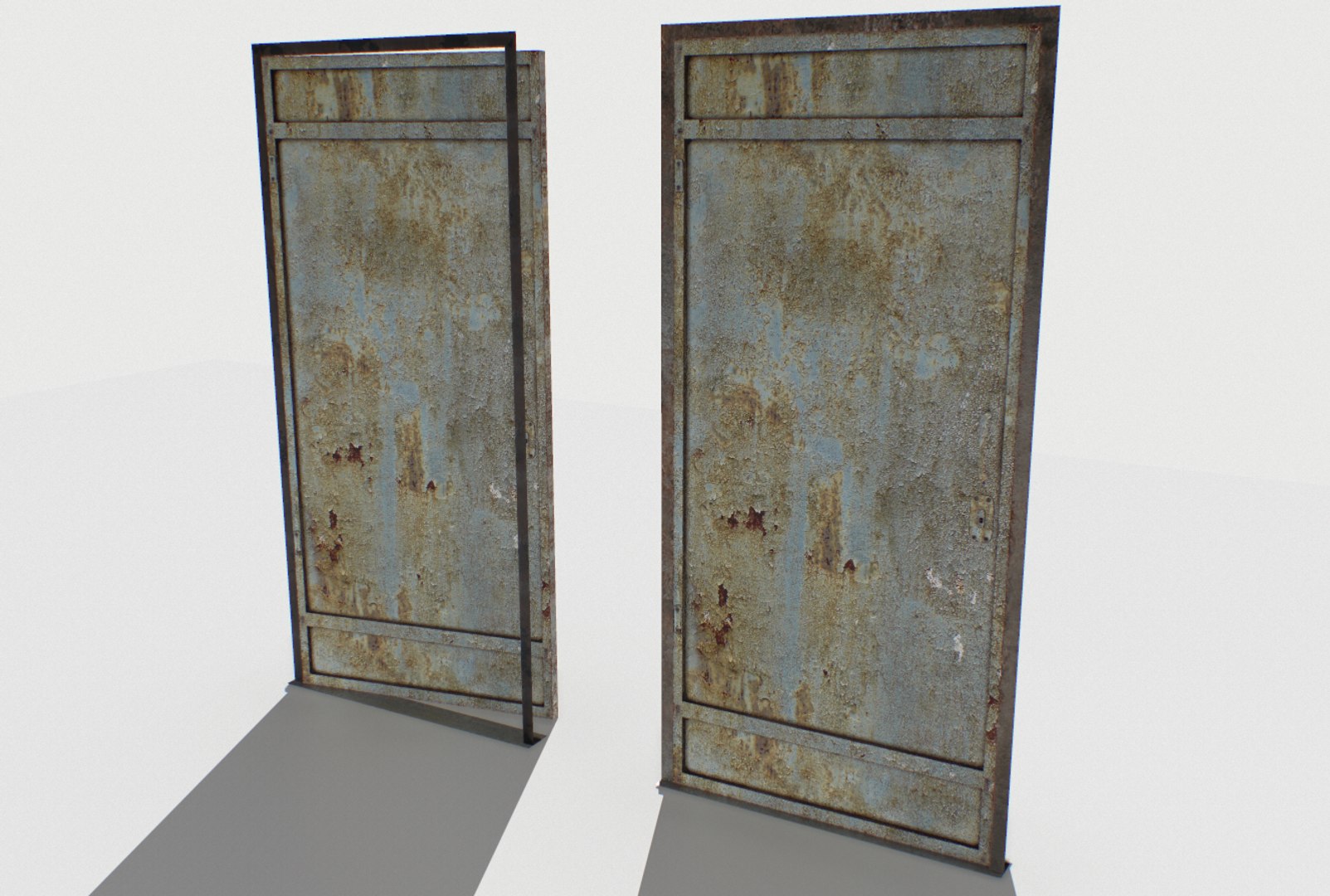 3D Old Metal Door Model - TurboSquid 1595641