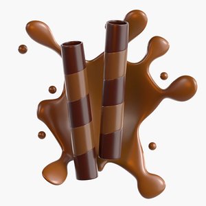 3D 3D Chocolate Wafer Stick model