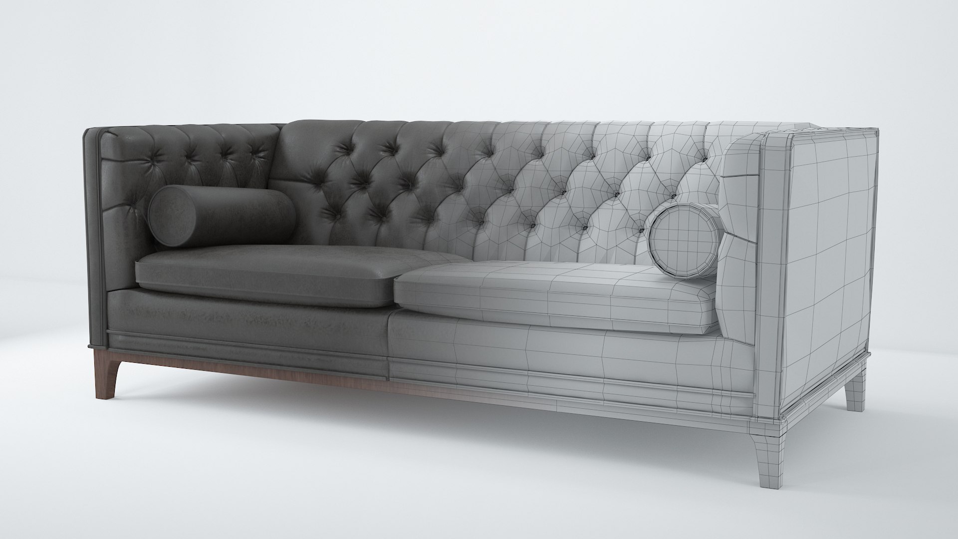 Ethan Allen Anderson Leather Sofa 3D Model TurboSquid 1959424