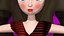 free low poly woman in dress 43