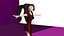 free low poly woman in dress 43