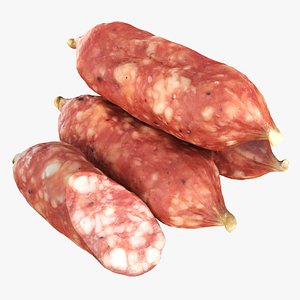 3D Pork mini sausage model