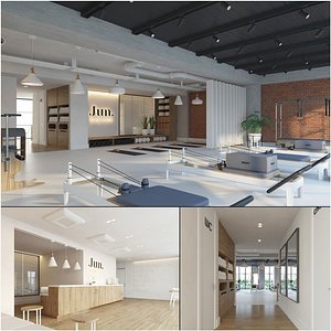 3D Modern Pilates Reformer Studio Interior