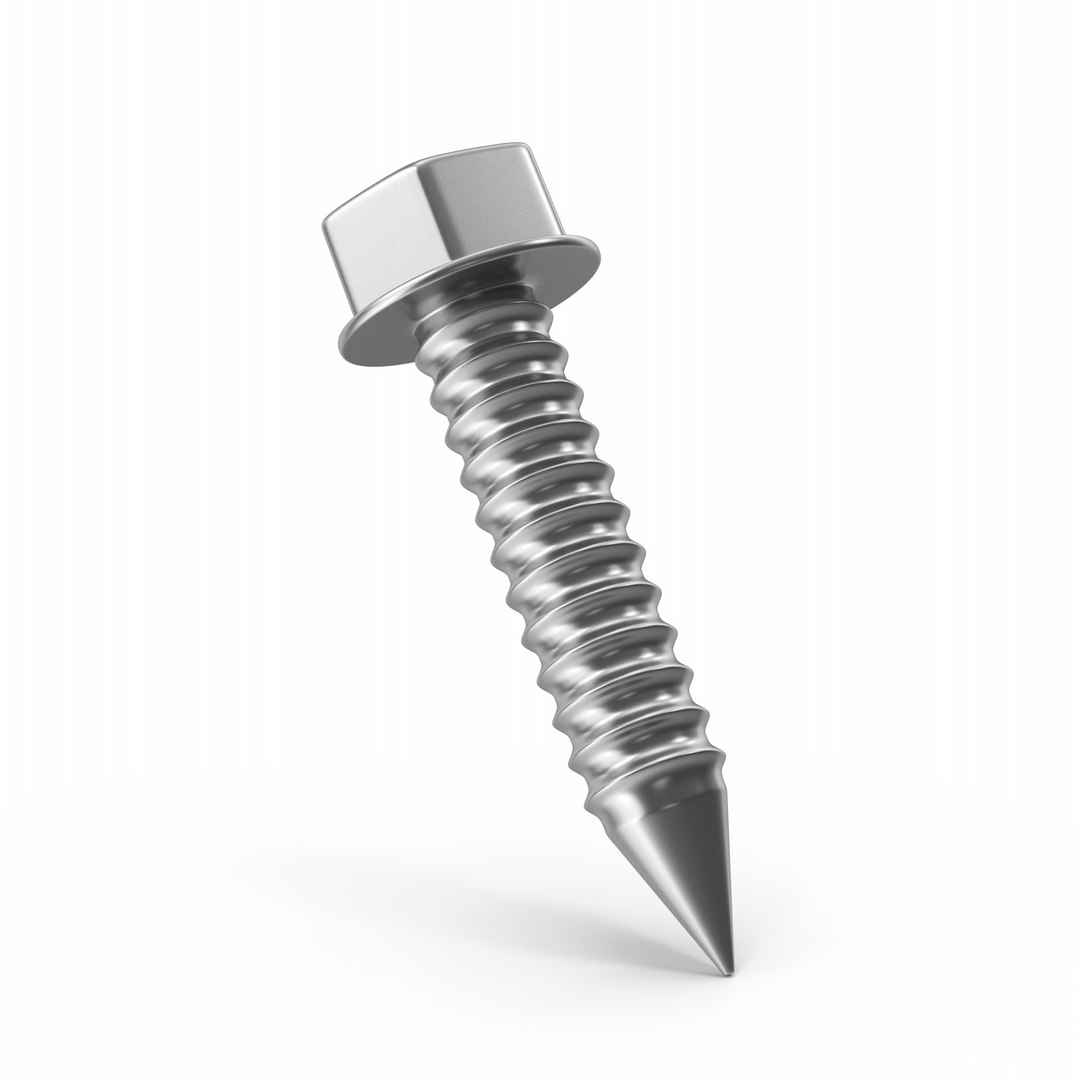 3D Hex Head Screw - TurboSquid 1921863