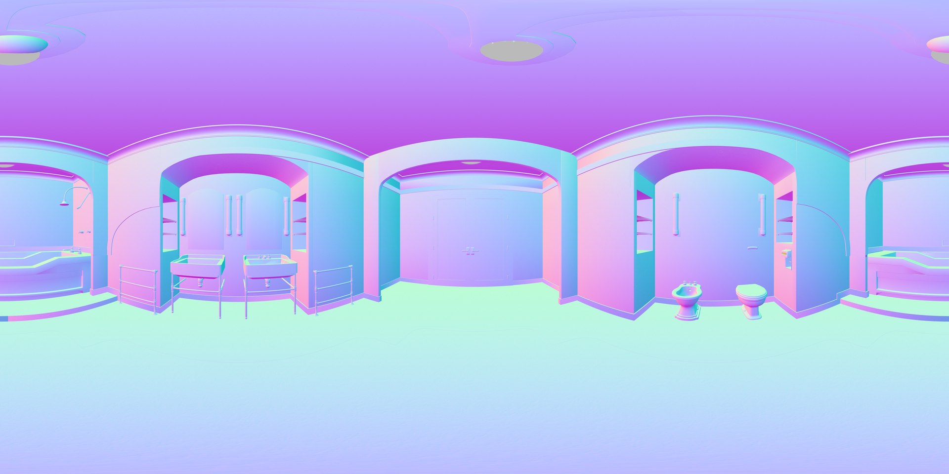 3D The Shining Green Bathroom Room 237 TurboSquid 2008549