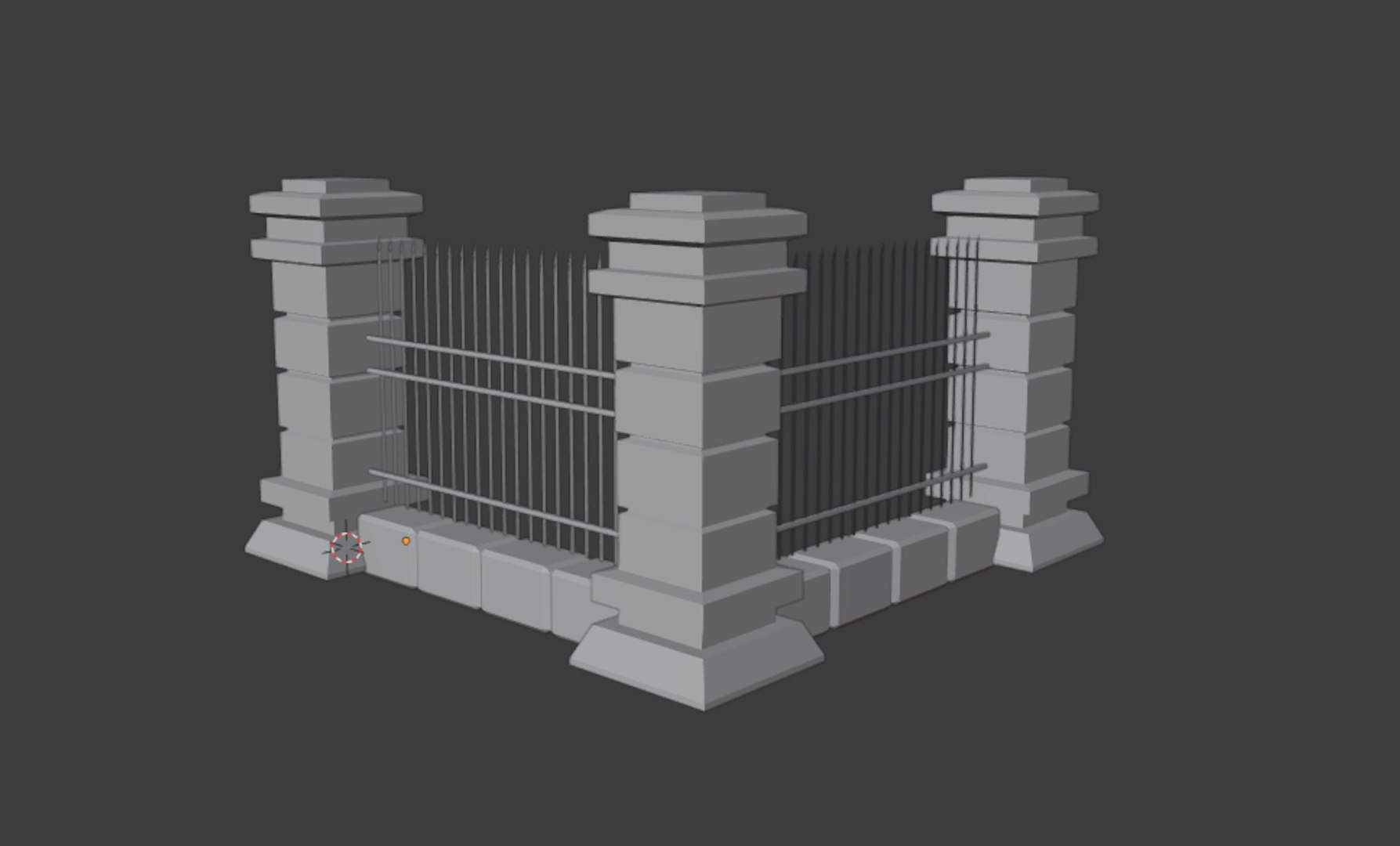 3D Stylized Fence Gate Model - TurboSquid 1622437