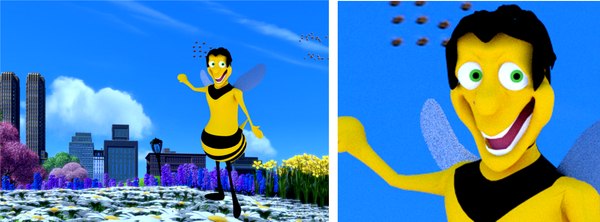 3d cartoon bee rig