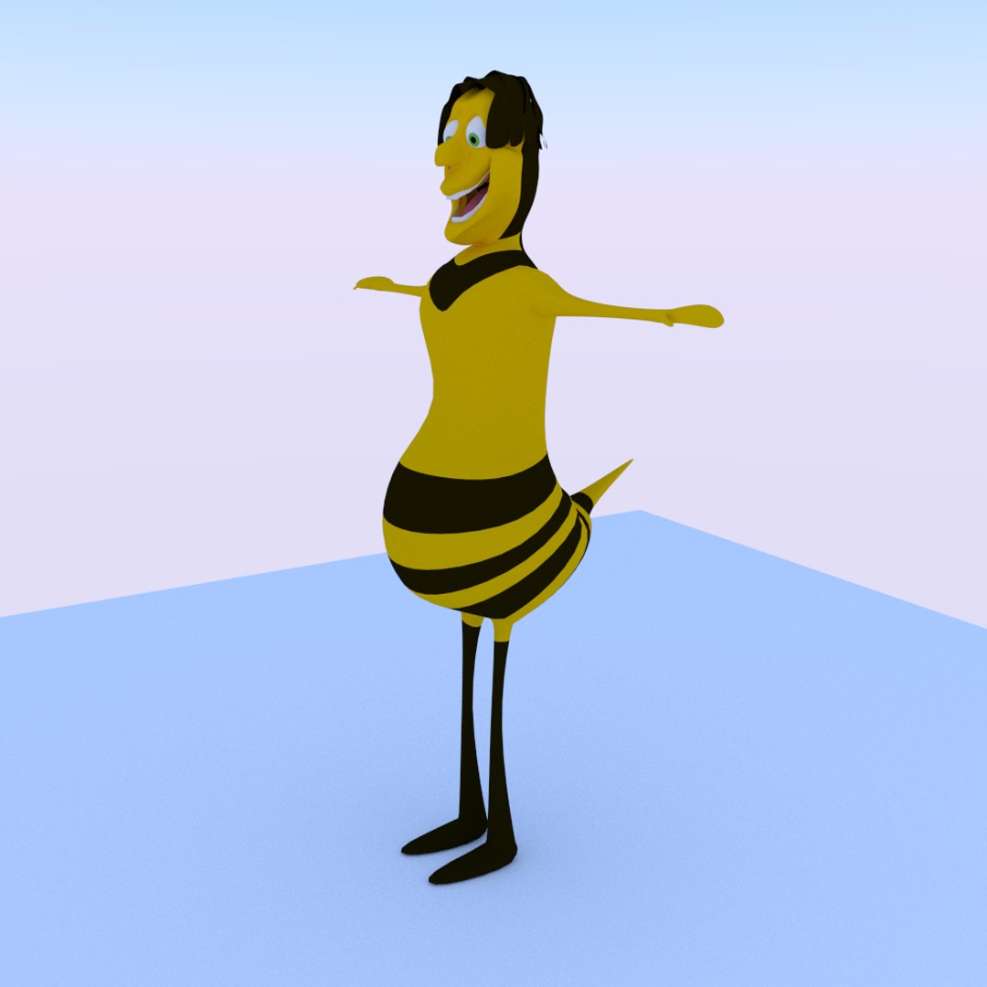 3d Cartoon Bee Rig
