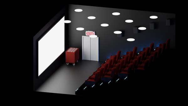 movie theater 3d model
