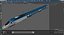 Blue High-Speed Passenger Train model