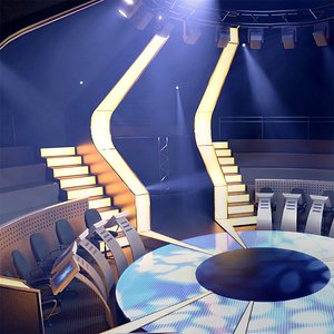 Who Wants To Be A Millionaire TV Studio Set 3D