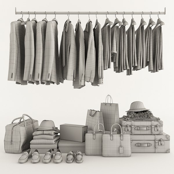 Clothing wardrobe 3D model - TurboSquid 1301431