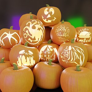 3D Carved Pumpkin Collection