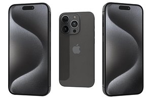 Apple iPhone 15 Pro Black Titanium Low Poly
