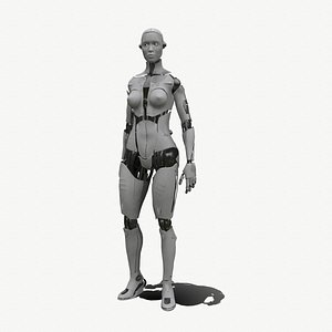 android robot characters 3D model
