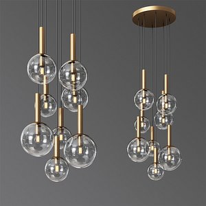 3D model bonito glass pendant light
