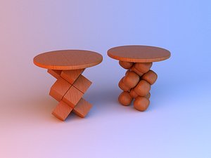 Abstract cubic coffee table 3D
