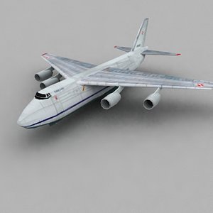 124 antonov an-124 3d model