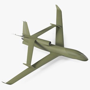 High Altitude Long Endurance Patrol UAV Flight 3D model