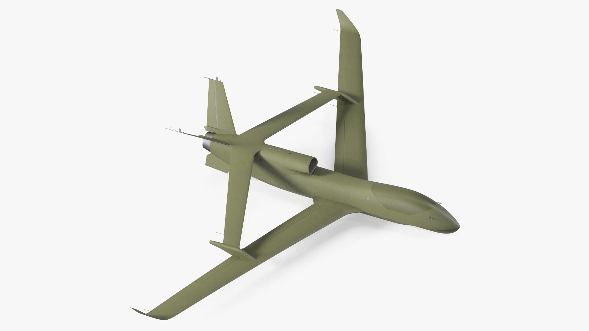 High Altitude Long Endurance Patrol UAV Flight 3D model preview