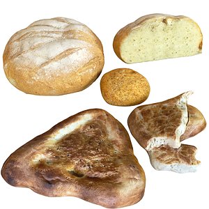 bread set 002 3D model